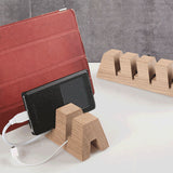 LADESTATION til mobil og tablet - smuk - i et stykke massivt træ